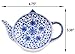 Teapot-Shaped Tea Bag Coasters (4-Pack); Blue & White Tea Spoon/Teabag Caddies