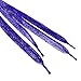 TOPTIE Metallic Glitter Flat Shoelaces 55 Inch, Fashion Bling Colored Shoelaces - Golden
