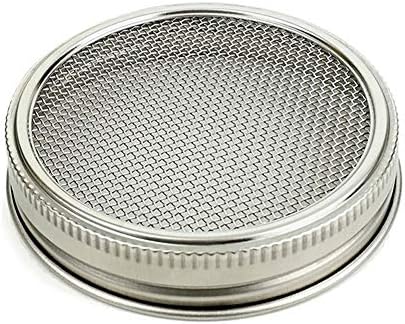 Sprouting Jar Durable Stainless Steel Lid Kit Curved Mesh For Wide Mouth(Silver)