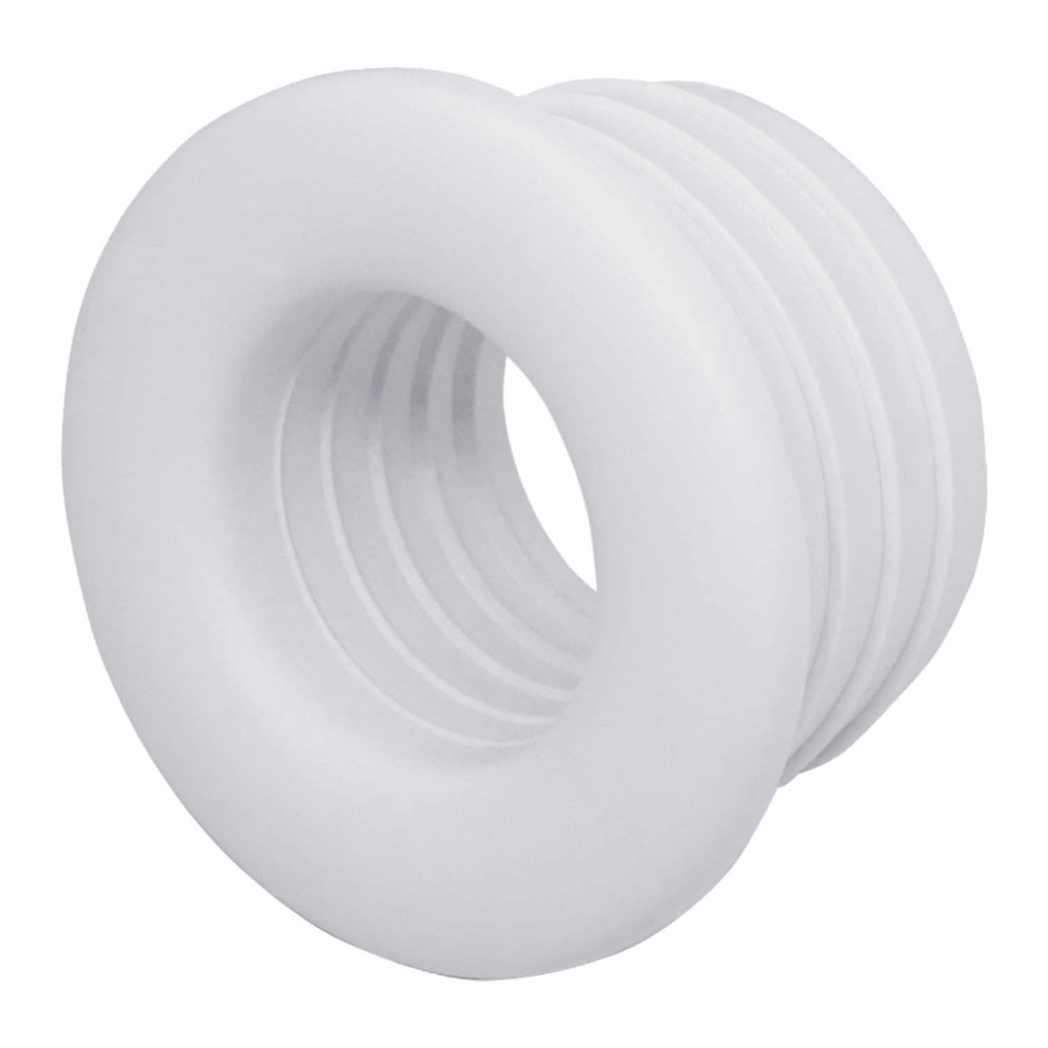 SKIR'CO (2 pcs) White 40 x 25 mm Rubber Sleeve for Drain Pipe, Pipe Rubber Connector, Pipe Adaptor, Rubber Reducer