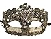 Womens Brocade Lace Masquerade Mask - Gold