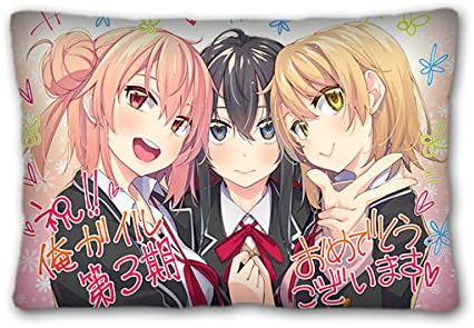 Zajnkkn やはり俺の青春ラブコメはまちがっている 枕カバー 可愛い クッション ソファー 抱き枕カバー 車用 インテリア 43cm 63cm 定価