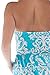 Betsy Red Couture Women's and Plus Size Ruched Strapless Soft Knit Maxi Dress (2X, Sky Blue/White Damask)