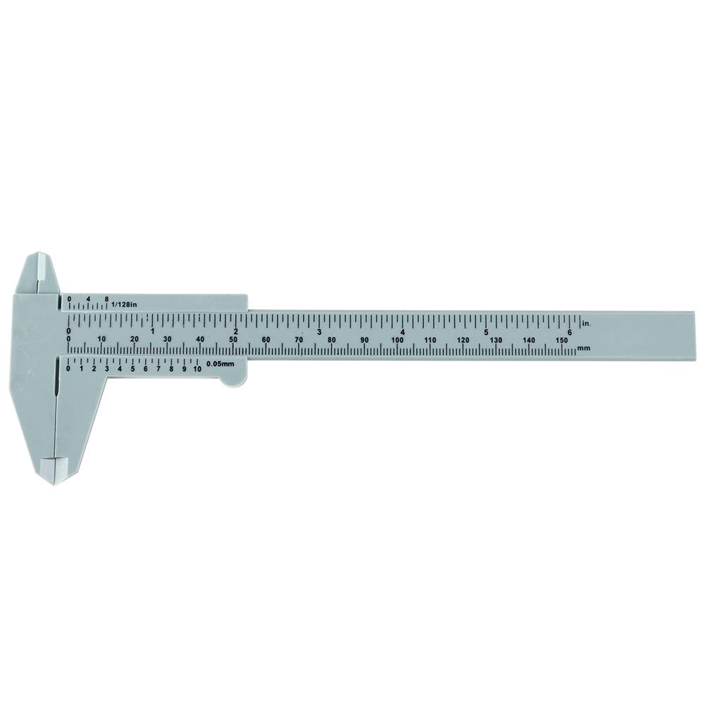 Uxsiya 0-150mm / 0-6inch Vernier Caliper Plastic Mini Tattoo Measuring Tool for Eyebrow and Lip Measuring