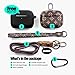 Designer Luxury Case for Airpods Pro 3 Case with Keychain Neck Lanyard and Wristlet Strap, JANSAE Leather Cases Accessories Compatible with Airpod 3 Pro Cases Cover (Brown-PC-Pro)