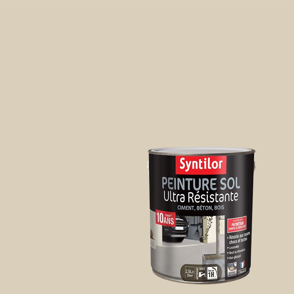 Peinture sol Ultra résistante SYNTILOR, grès satiné, 2.5 l