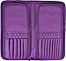 MyArtscape Paint Brush Holder, Purple Organizer for 15 Short Handle Brushes - Storage for Acrylic, Oil & Watercolor Paintbrushes - Premium Art Supplies