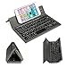 BATTOP Upgrade Foldable Bluetooth Keyboard With Kickstand Universal for IOS Android Windows (Gray and Black)