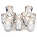 Volens Silver Votive Candle Holders, Mercury Glass Tealight Candle Holder Set of 12 primary