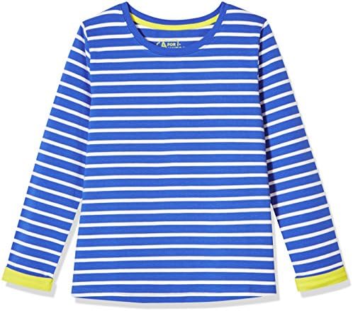 A for Awesome Long Sleeve Stripe Jersey Tee Medium Ellis Blue Stripe