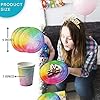 Matana-61-Piece-Rainbow-Party-Tableware-Set-Caters-for-15-Guests Matana - Rainbow Party Tableware Set - Paper Plates Cups Napkins Tablecloth for Kids Birthday Party - Caters for 15…