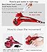 Hair Curler Curly Curling Iron by Rejawece – Professional Salon Hair Styling Curling Wand with Automatic Steam Spray - Red