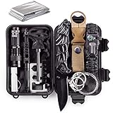 CQQKS Gifts for Men Him Husband Dad Boyfriend Teen Boys Brother, Survival Gear Kit for Camping Hiking Fishing Tactical Military