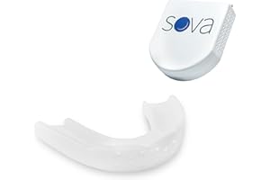 SOVA Night Guard with Case - 1.6mm Thin - Custom-Molded Fit - Protects Against Nighttime Teeth Grinding & Clenching - Odor & Taste Free - Remoldable Up to 20 Times - Non Toxic