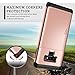 SAMONPOW Wallet Cover for Galaxy Note 9 Case Hybrid Dual Layer Protective Case Card Holder Shell Anti Scratch Hard Soft Rubber Bumper Cover Case for Samsung Galaxy Note 9 Rose Gold