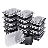 Meal Prep Containers, 15Pack | 32oz, 1 Compartment Food Prep Containers, Food Storage Containers with Lids, Reusable Bento Box - BPA Free, Stackable/Microwave/Dishwasher/Freezer Safe By KICHEIF