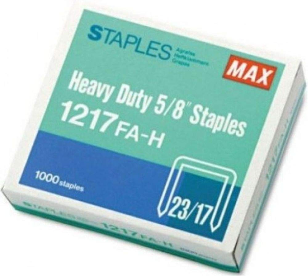 MAX USA MAX1217FAH Max Hd-12F Flat Clinch - 1-1000Pk 5-8in. Staples