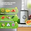 HadinEEon-Blender-Smoothie-Makers-Stainless-Steel-350W-3-Mode-Smoothie-Blender-Mixer-Personal-Blender-w-2-of-600ml-BPA-free-Tritan-Bottles-Silver HadinEEon Blender Smoothie Makers, Stainless Steel 350W 3-Mode Smoothie Blender Mixer Personal Blender w/ 2 of 600ml BPA-free Tritan Bottles, Silver