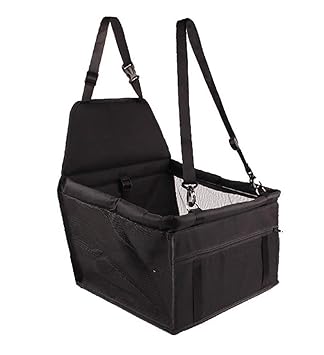 Emily Pets Emily Pets 2 in 1 Waterproof Single Front Car Seat and Side Carrier for Cat and Dog (Black), Black, Medium, 500 g