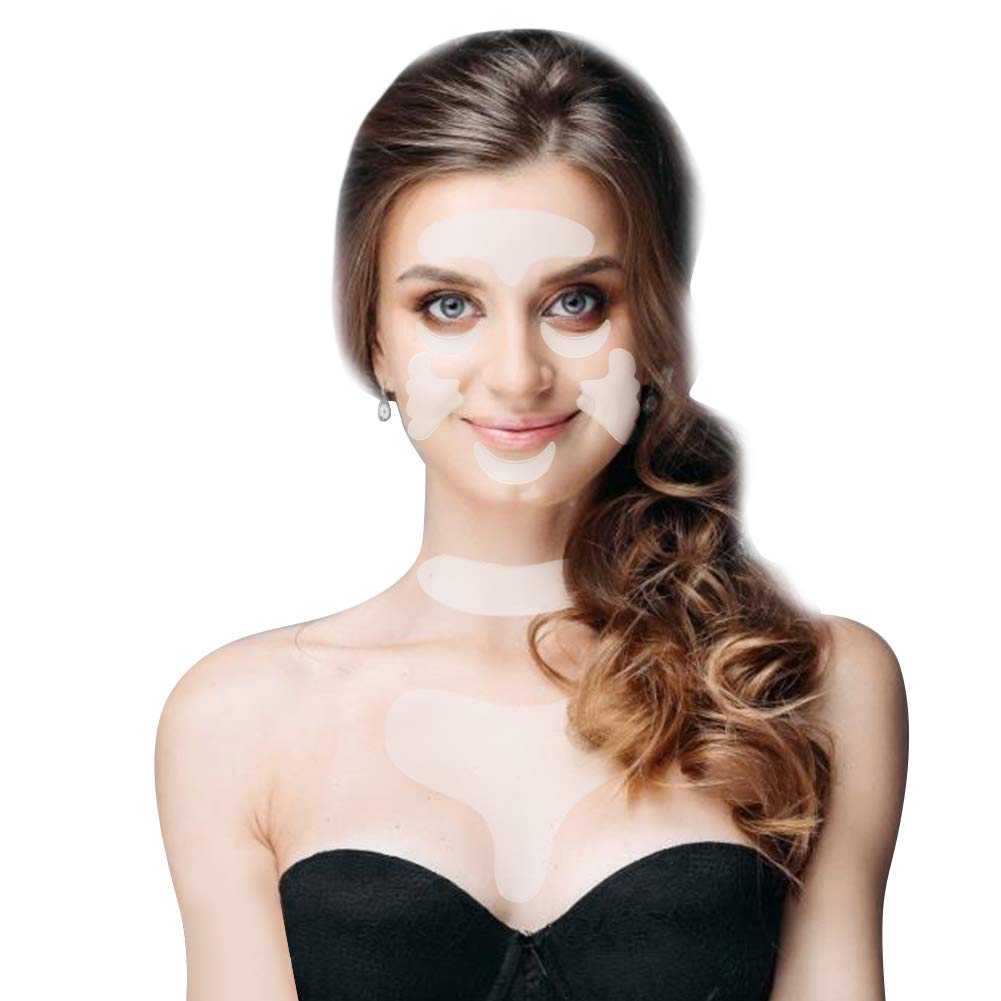 Face Wrinkle Patches, 11pcs Reusable Silicone Anti Aging Chest Patch Neck Wrinkle Pads, Reducing and Smoothing Wrinkles Around Forehead, Eye, Mouth & Upper Lip