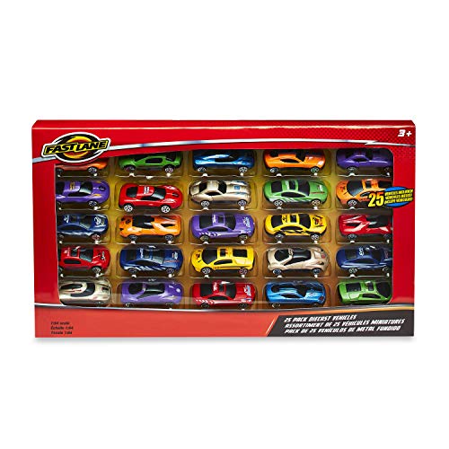 Fast Lane Diecast Toy Car Set, for Ages 38, 25 Cars Pricepulse