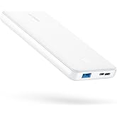 Anker Power Bank(PowerCore 10K), Compact Travel-Ready 10,000mAh Battery Pack with PowerIQ Charging Technology, 5V/3A High-Speed Charging for iPhone, iPad,and More (1, White)