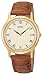 Seiko Men's SKP332 Dress Brown Leather Strap Watch