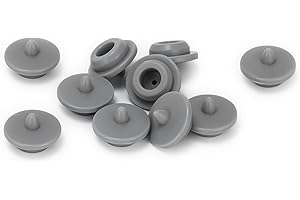 GOATACURA 10 Pack Gray Silicone Oil Seal Plug, Rubber Oil Cap for 2" Liquid Filled Pressure Gauge