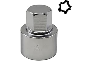 JEUCLEL 529 Wheel Locking Nut Key Compatible with VW VAG Volkswagen, (Socket OD 28mm - ID 25mm), Wheel Lock Nut Socket Adapte