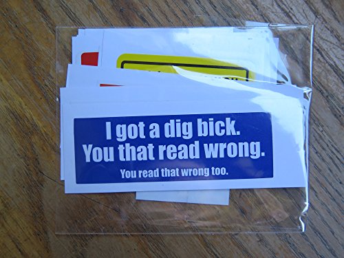 10-Pack of Funny Hard Hat Stickers. These Vinyl Decals are Awesome