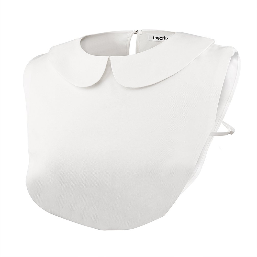 Wearlizer Fake Collar Doll Collar Vintage Elegant Women's Half Shirt Detachable Blouse White(Size: none)