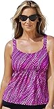Beach Belle Women's Plus Size Flared Top 18 Multi
