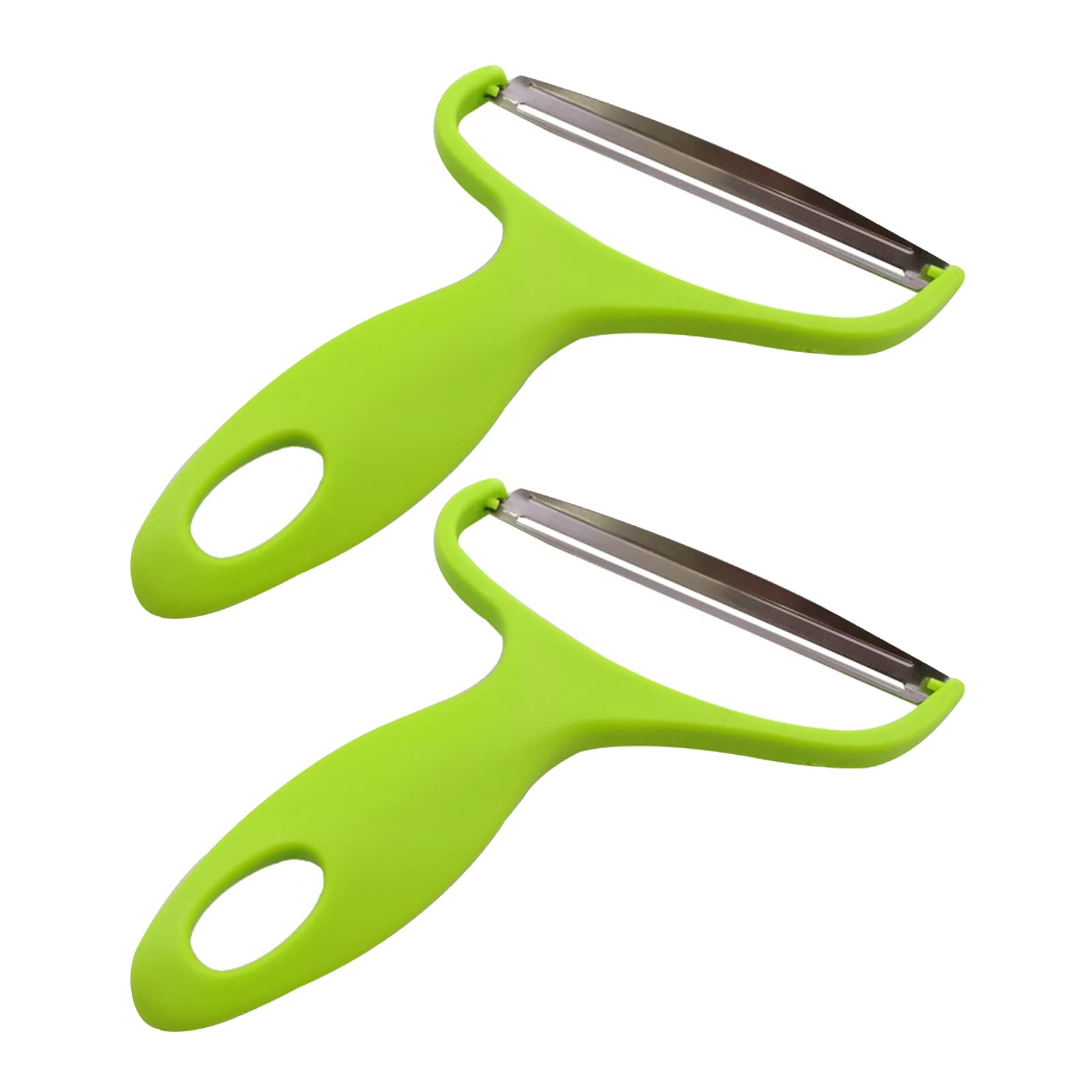 2 Pcs Wide Mouth Peelers Multifunctional Cabbage Graters Vegetables Fruit Stainless Steel Cutters for Vegetable and Fruit
