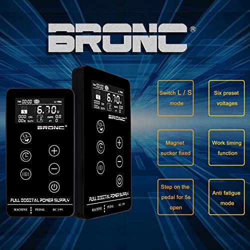 BRONC Professional Tattoo Power Supply Touch Screen Digital LCD for Tattoo Machines BRONC Professional Tattoo Power Supply Touch Screen Digital LCD for Tattoo Machines