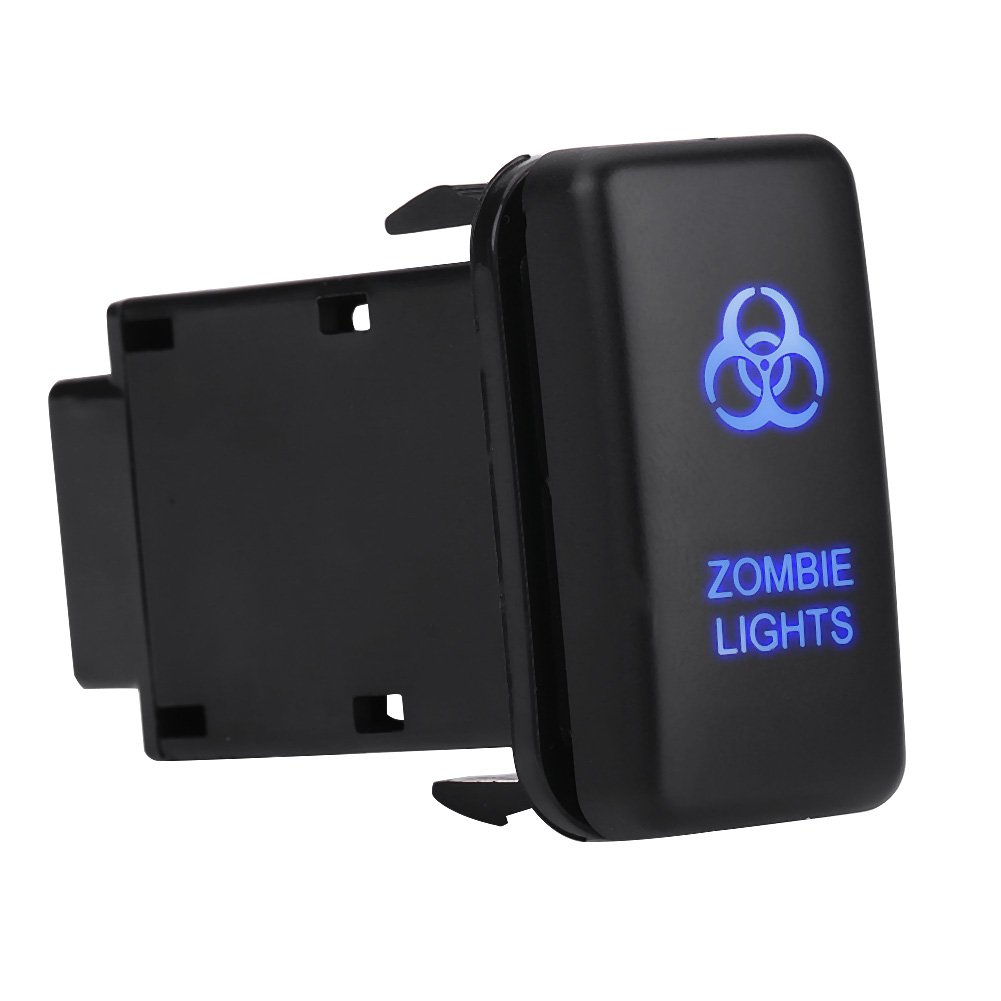VGEBY Car Rocker Switch, 12V Blue LED Car Auto Toggle Switch for Landcruiser ZOMBIE LIGHTS Inside and Outside the Car