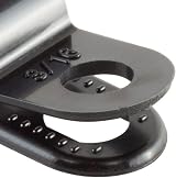 GTSE 100 Pack Black Nylon P-Clips 5.0mm 3/16" Diameter Plastic Cable Clips view 4