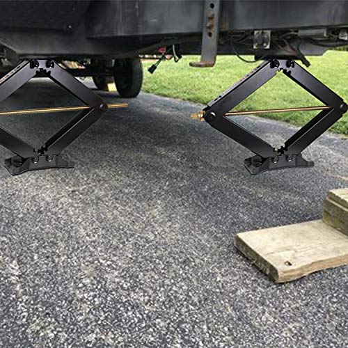 WEIZE Camper RV Trailer Stabilizer Leveling Scissor Jacks with Handle