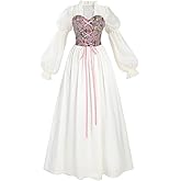 Nuoqi Victorian Dress for Women Renaissance Costume Edwardian Vintage Fairy Dress