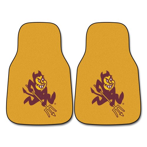 FANMATS NCAA Unisex-Adult Front Carpet Car Mat Set - 2 Pieces