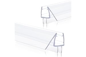Shower Door Seal for Frameless 3/8"(10mm) Thick Glass Door, 2 Pack x 39"(990mm) Long Shower Glass Door Bottom Seal Strip with