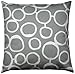 JinStyles Accent Decorative Throw Pillow Cover, Square, Print, Grey, 18 x 18, 1 Cover