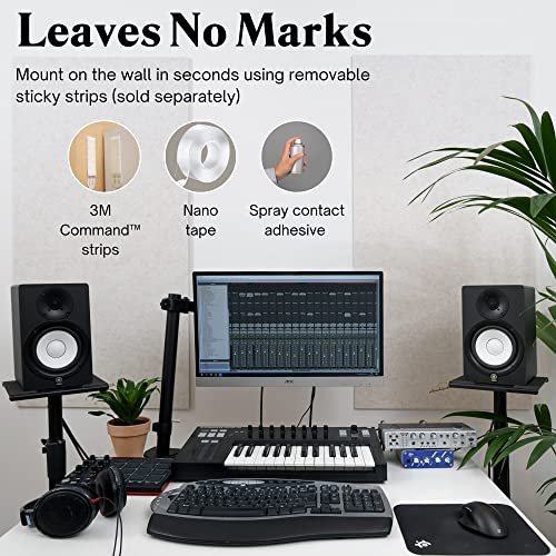 AudioSilk Acoustic Panels, 4 Pack ROOM KIT, Large, 46" x 23", Pure White