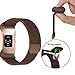 KingAcc Compatible Fitbit Ionic Bands, Milanese Stainless Steel Mesh Metal Replacement Band for Fitbit Ionic, Magnetic Clasp Lock Wristband Strap Women Men (1-Pack, Coffee/Brown, Large)