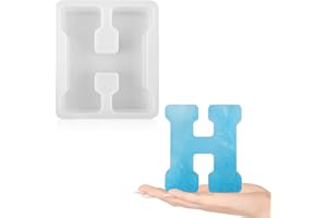 Gartful Resin Letter Molds for Casting, H Capital Alphabet Resin Silicone Molds for Epoxy, Thick 3D Silicone Letter Molds for Making Letters, Word Sign Art, DIY Crafts, Making Candle, Party Home Decor