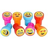 Emoji Smiley Stamps Birthday Party Supplies Loot Bag Accessories 24 Pieces per Unit
