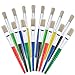 Shappy 16 Pieces Large Flat and Round Children's Paint Brushes with Painting Tray, Assorted Color