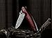 KUBEY Damascus Steel Folding Knife,Rosewood Handle,Drop Point,2-3/4-Inch Blade