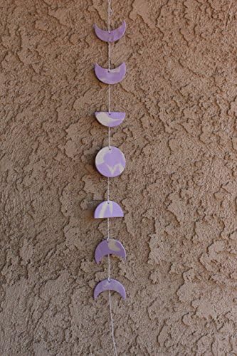 Purple & White Moon Phase Wall Hanging