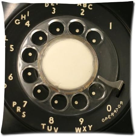 Custom Retro Rotary Dialer Phone Square Pillowcase Pillow Cover 20x20 for Couch,Cushion Case (Two Sides Printing)