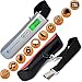 Digital Luggage Scale For Weighing Checked Baggage for Air Travel - Large LED Display - Fast Audible Weight Lock, Very Accurate - Includes Battery, Storage Pouch, Bonus eBook (Sunset Red)